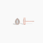 14K Lab Grown Diamond Bezel Stud Earrings