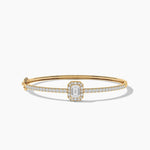 14K Lab Grown Diamond Halo Bangle