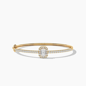 14K Lab Grown Diamond Halo Bangle