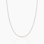 18k Solid Gold Flexible Natural Diamond Tennis Necklace | Choker Necklace - View 6 | Riyanika Jewels