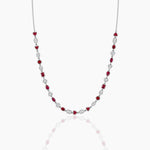 14K Natural Diamond Bezel Tennis Necklace