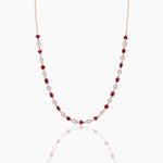 14K Natural Diamond Bezel Tennis Necklace