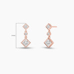 18k solid gold Natural Diamond Dangle Drop earring - View 6 | Riyanika Jewels
