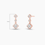 18K solid gold Lab Grown Diamond Dangle Drop earring