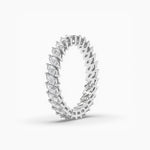 18k Solid Gold Marquise Cut Natural Diamond Band - Alternate Angle | Riyanika Jewels