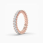 18k Solid Gold Marquise Cut Natural Diamond Band - View 6 | Riyanika Jewels