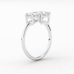 18k Solid Gold Toi Et Moi Natural Diamond Engagement Ring - Close Up | Riyanika Jewels