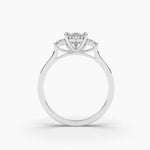 18k Solid Gold 1ct Three Stone Natural Diamond Engagement Ring - Detail | Riyanika Jewels