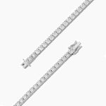 14K Solid Gold Flexible Lab Grown Diamond Tennis Choker Necklace | Layering Necklace