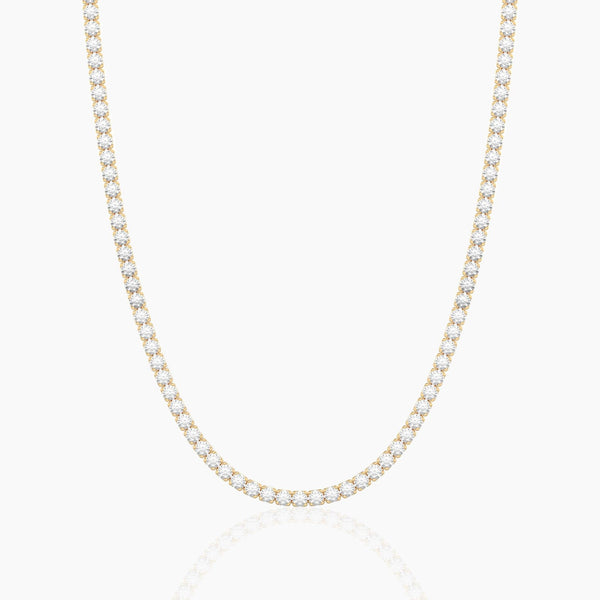18k Solid Gold Flexibal Natural Diamond Tennis Choker Necklace| Layering Necklace | Riyanika Jewels