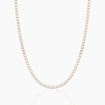 14K Solid Gold Flexibal Natural Diamond Tennis Choker Necklace| Layering Necklace