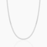 18k Solid Gold Flexible Lab Grown Diamond Tennis Choker Necklace | Layering Necklace - Detail