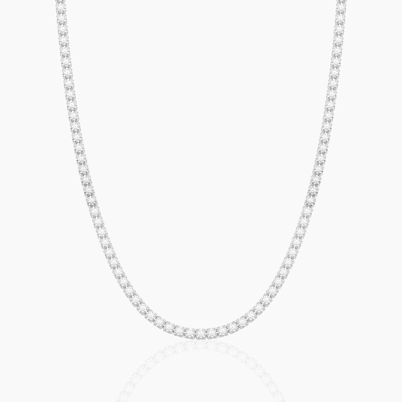 18k Solid Gold Flexibal Natural Diamond Tennis Choker Necklace| Layering Necklace - Detail
