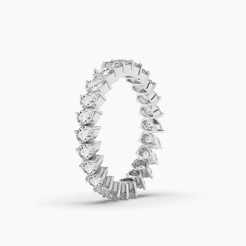 18K Lab Grown Diamond Pear Cut Eternity Ring