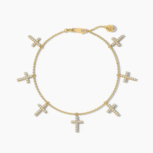 14K Natural Diamond Round Cut Necklace