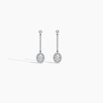 18k Solid Gold Natural Diamond Halo Earring - View 8 | Riyanika Jewels