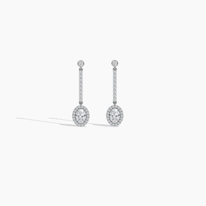 18k Solid Gold Natural Diamond Halo Earring - View 8 | Riyanika Jewels