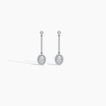 14K Lab Grown Diamond Halo Earrings