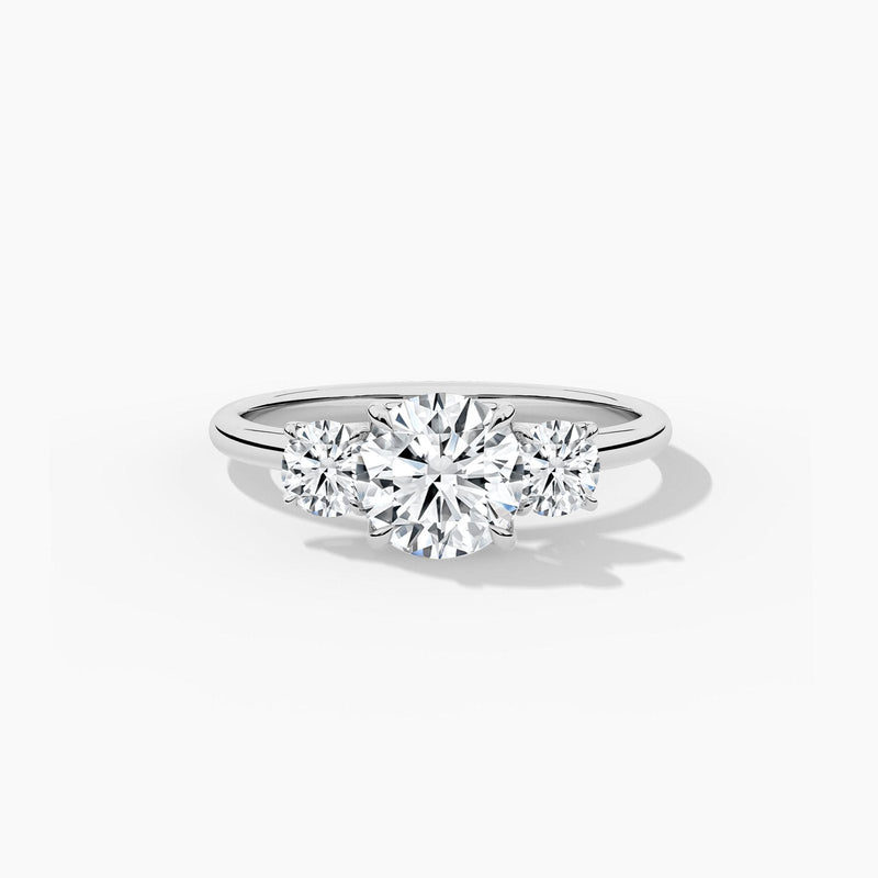 14K Lab Grown Diamond Three Stone Engagement Ring