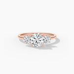 14K Lab Grown Diamond Three Stone Engagement Ring