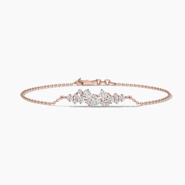 18k Solid Gold Natural Diamond Bracelet | Chain Bracelet for Women | Riyanika Jewels