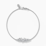 18k Solid Gold Natural Diamond Bracelet | Chain Bracelet for Women - Close Up | Riyanika Jewels