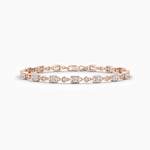 14K Natural Diamond Bezel Tennis Bracelet