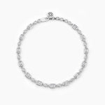 18k Solid Gold Bezel Set Natural Diamond Tennis Bracelet - View 6 | Riyanika Jewels