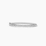 14K Solid Gold Lab Grown Diamond Bangle Bracelet For Women