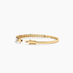14K Solid Gold Natural Diamond Bangle Bracelet For Women