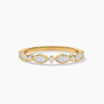 14K Lab Grown Diamond Round Cut Half Eternity Band