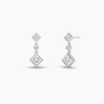 18K solid gold Lab Grown Diamond Dangle Drop earring