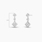 18K solid gold Lab Grown Diamond Dangle Drop earring