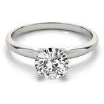 14K 1ct Lab Grown Diamond Round Cut Solitaire Engagement Ring
