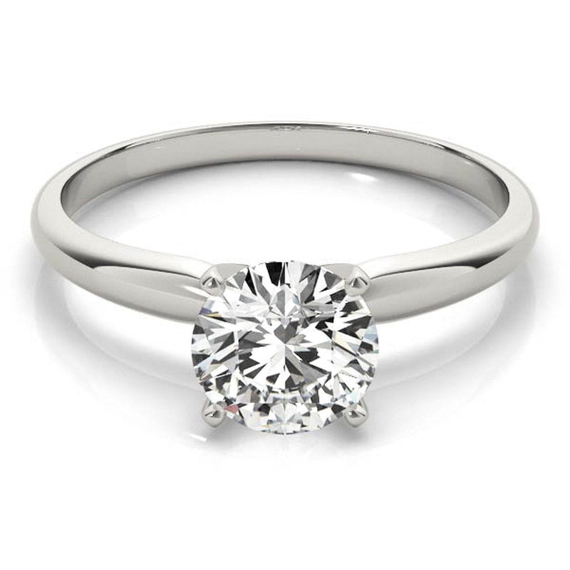 14K 1ct Lab Grown Diamond Round Cut Solitaire Engagement Ring