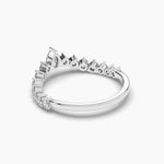18K Solid Gold Lab Grown Diamond Curved Wedding Band