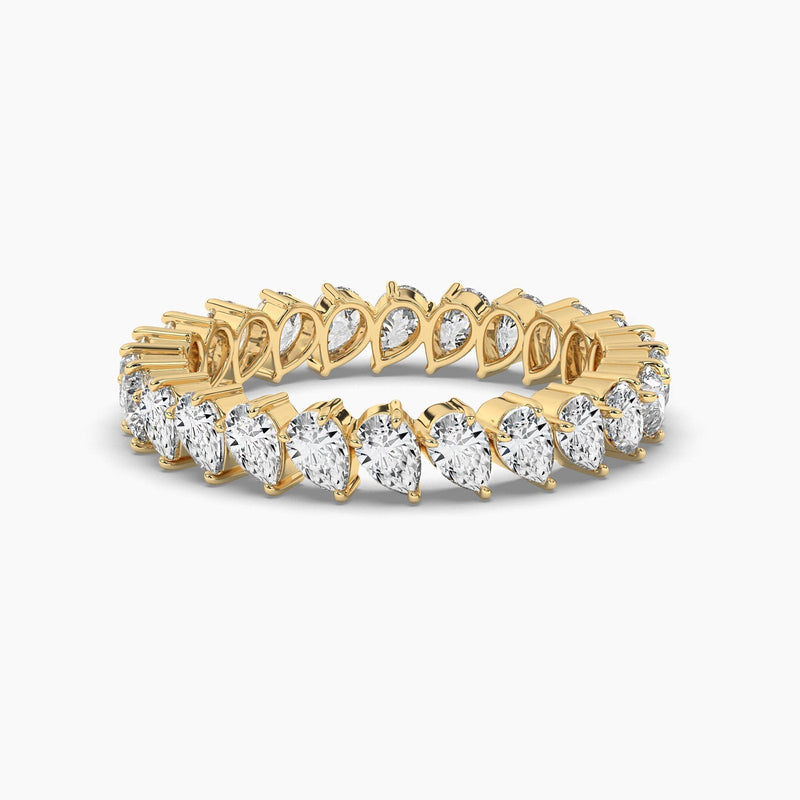 18K Lab Grown Diamond Pear Cut Eternity Ring