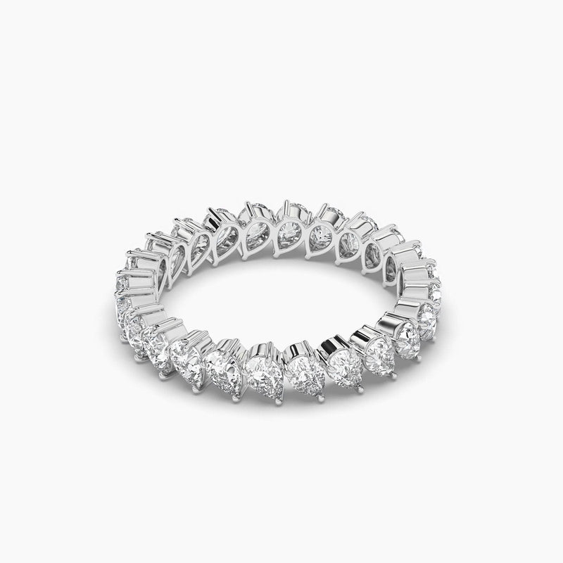 18K Lab Grown Diamond Pear Cut Eternity Ring