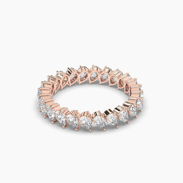 14K Lab Grown Diamond Pear Cut Eternity Ring