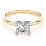 14K 1ct Lab Grown Diamond Princess Cut Solitaire Engagement Ring