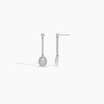 14K Natural Diamond Halo Earrings