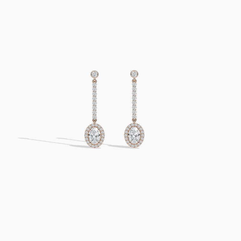 14K Natural Diamond Halo Earrings