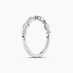 Lab Grown Diamond Round Cut Half Eternity Band in 18K Solid Gold | Riyanika