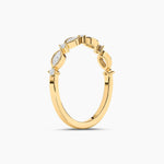 14K Lab Grown Diamond Round Cut Half Eternity Band