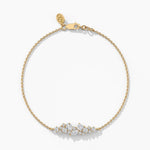14K Solid Gold Natural Diamond Bracelet | Chain Bracelet for Women