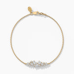 18k Solid Gold Natural Diamond Bracelet | Chain Bracelet for Women - Alternate Angle