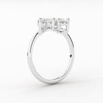 14K Natural Diamond Oval Cut Toi et Moi Ring