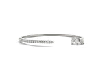 14K 1.8ct Lab Grown Diamond Round Cut Bangle