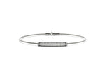 18K Solid Gold 0.33 CT Three-Row Lab Grown Diamond Pavé Bangle - Close Up | Riyanika Jewels