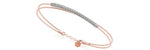 18K Solid Gold 0.15 CT Lab Grown Diamond Dual-Wire Bangle - Detail | Riyanika Jewels